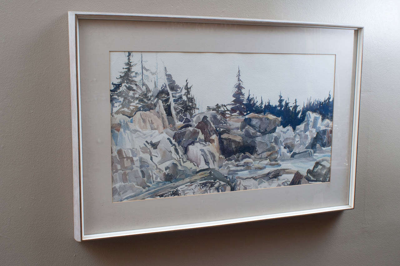 James A. Elliott is well known for his watercolors of the coast of his home state of Maine - signed and dated in the lower right 