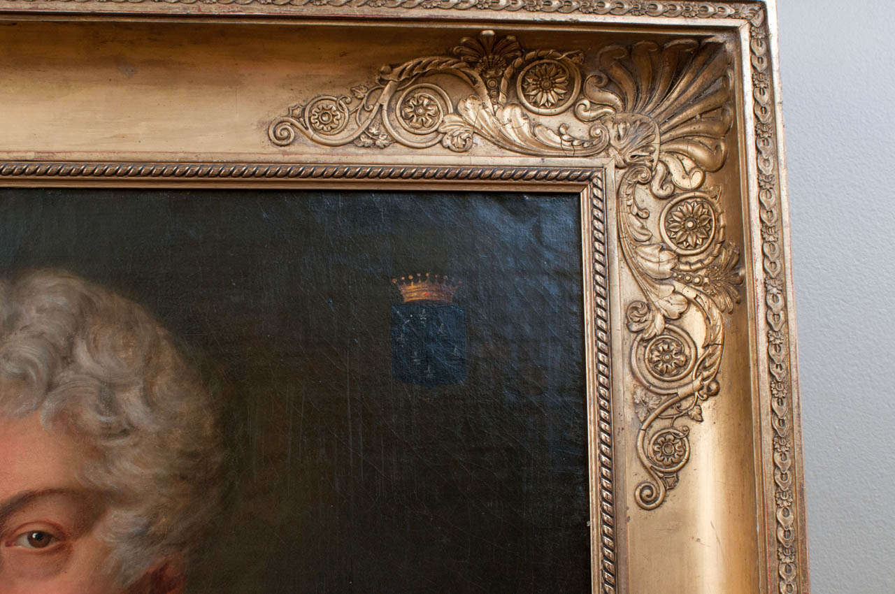 Huile sur toile, Portrait de Jean René de CHAPPEDELAINE, vicomte Excellent état - En vente à Alexandria, VA