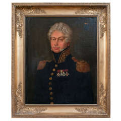 Oil on Canvas, Portrait of Jean René de CHAPPEDELAINE, Viscount