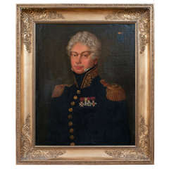 Huile sur toile, Portrait de Jean René de CHAPPEDELAINE, vicomte