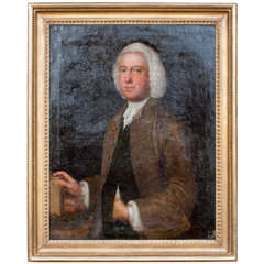 Oil on Canvas: Gentleman in a Powdered Wig