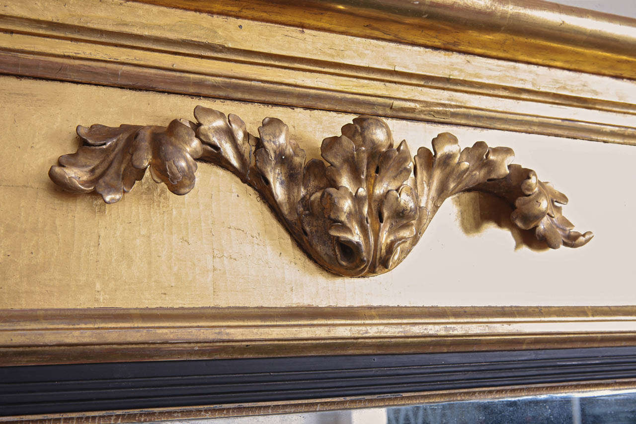 19th Century Regency Water Gilded Over Mantle Mirror For Sale