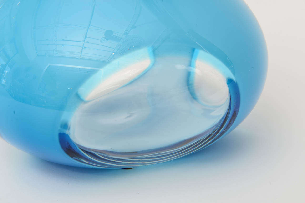 Czec Glass Turquoise/Robins Egg Blue Vase / SATURDAY SALE 1