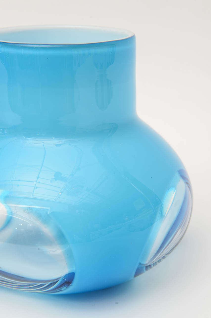 Czec Glass Turquoise/Robins Egg Blue Vase / SATURDAY SALE 2