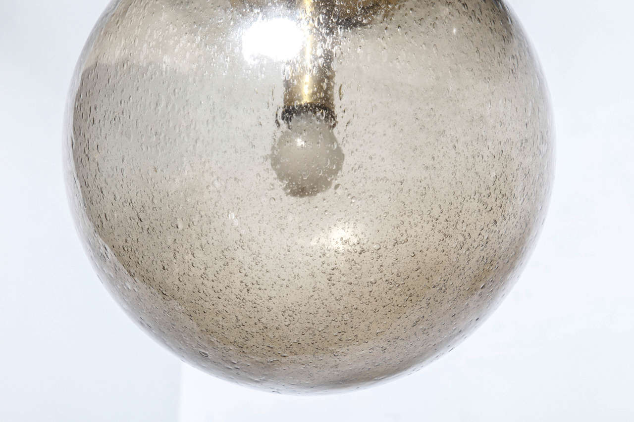 Hand-Crafted Huge Smoked Glass Globe Lights Designed by Doria