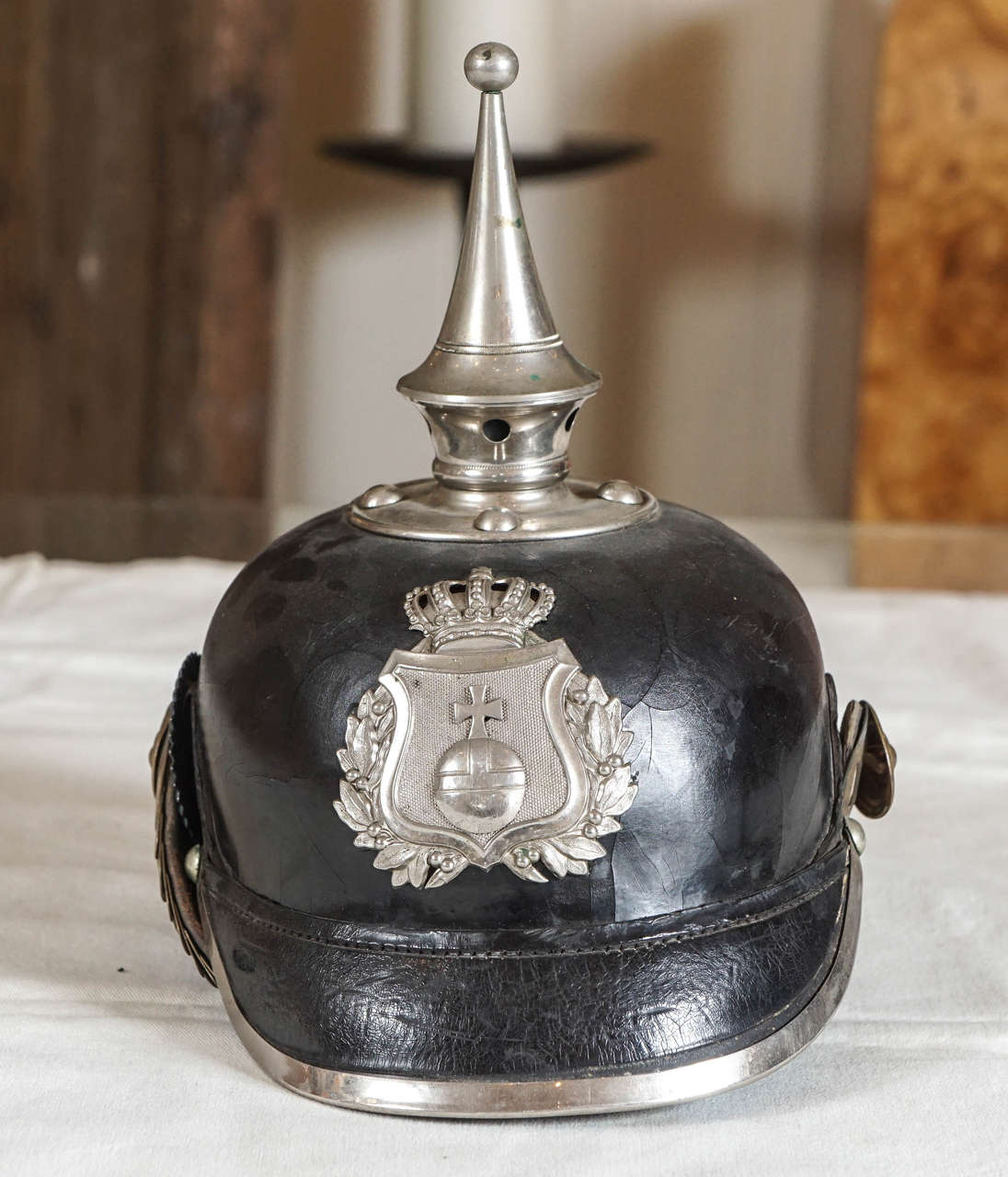 A vintage 19th century Pickelhaube for a child. Austrian. World War I era.