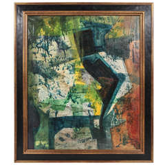 Original Mid-Century Abstract Painting 1