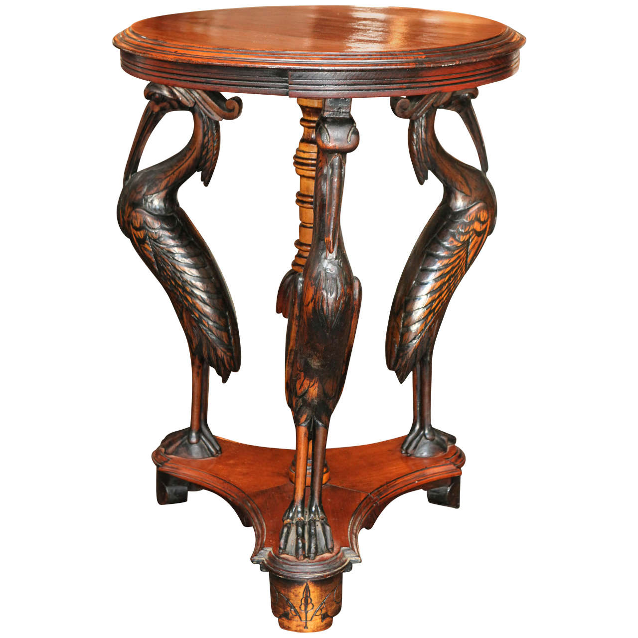 Antique Continental Mixed Wood Center Table