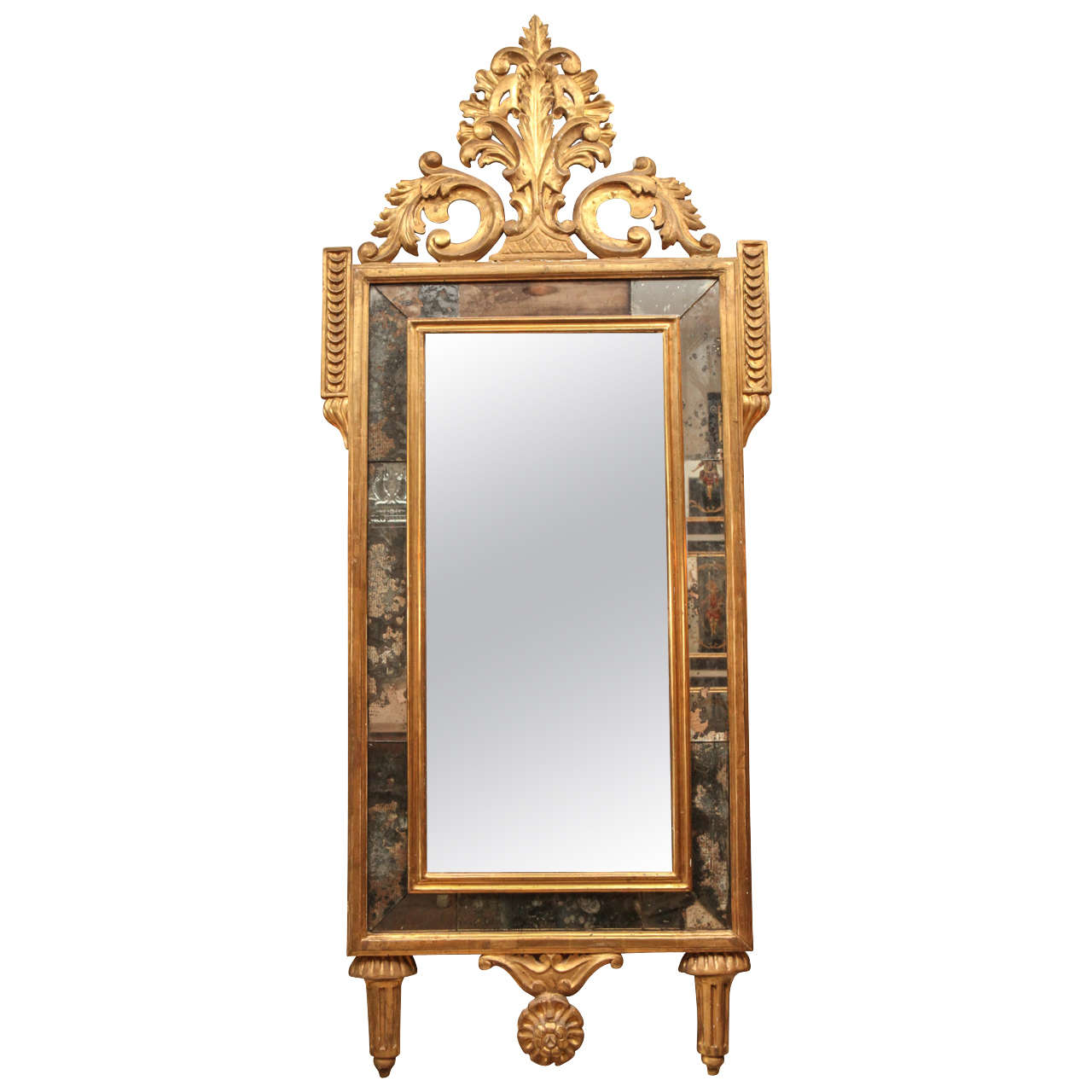 18th Century Italian Neoclassical Carved Giltwood Mirror at 1stDibs