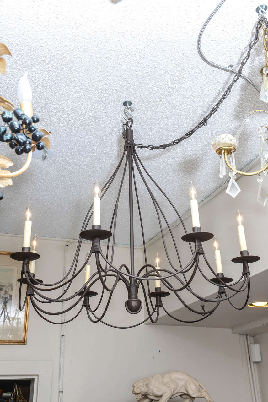 French Iron Chandelier design by Rosely