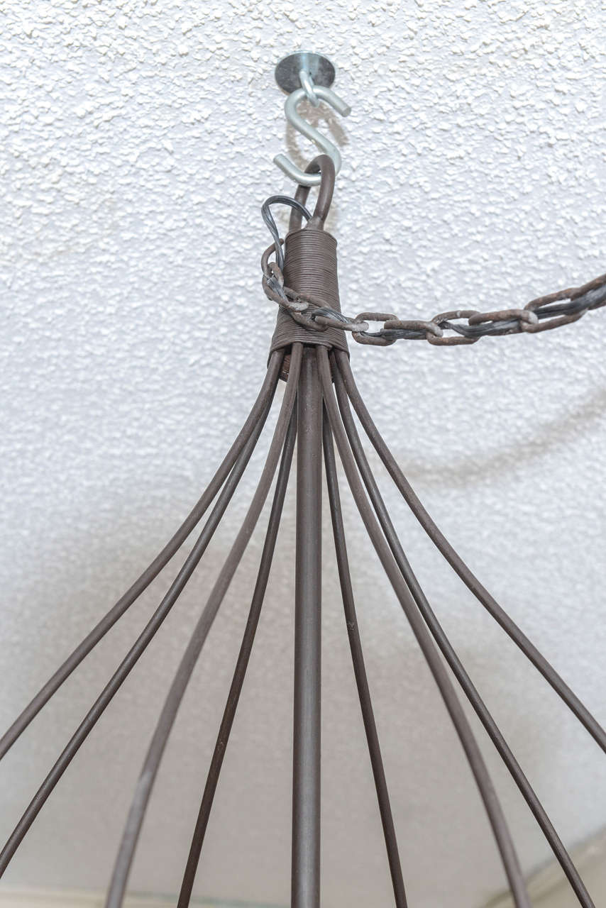 Eight-Light French Iron Chandelier 2