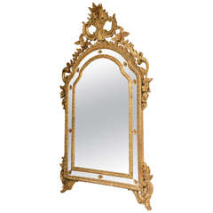 Mid-Century Italian Giltwood Mirror