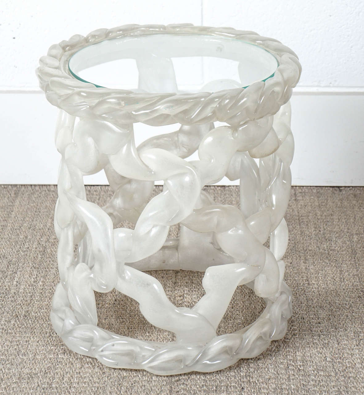American Tony Duquette Ribbon Table in White For Sale