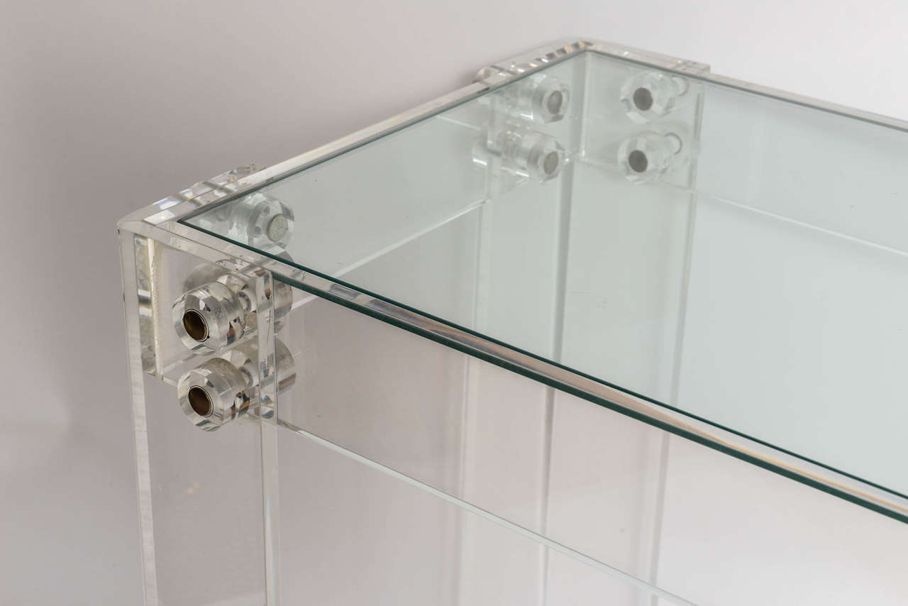 Mid-20th Century Spectacular Vintage Lucite Console