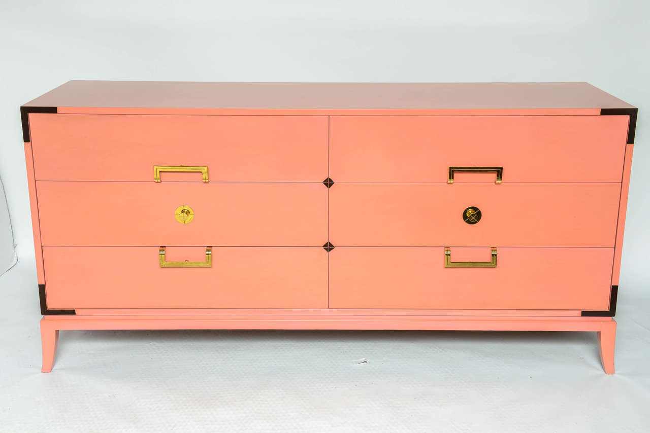 Whimsical and Fun, this original six-drawer signed 