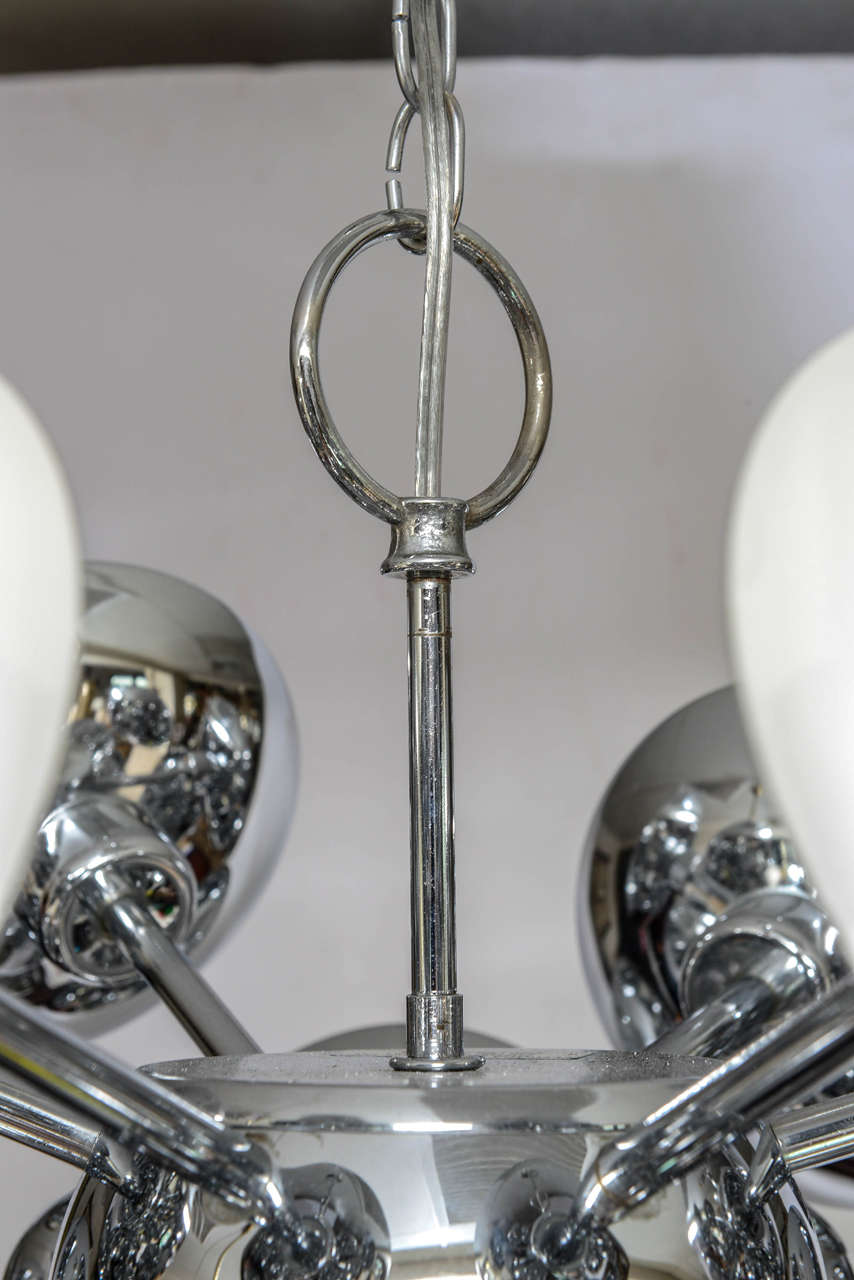 Eighteen-Light Chrome Sputnik Chandelier For Sale 2