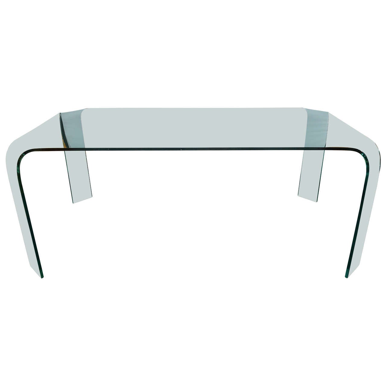 Awesome Bent Glass Dining Table by Fiam