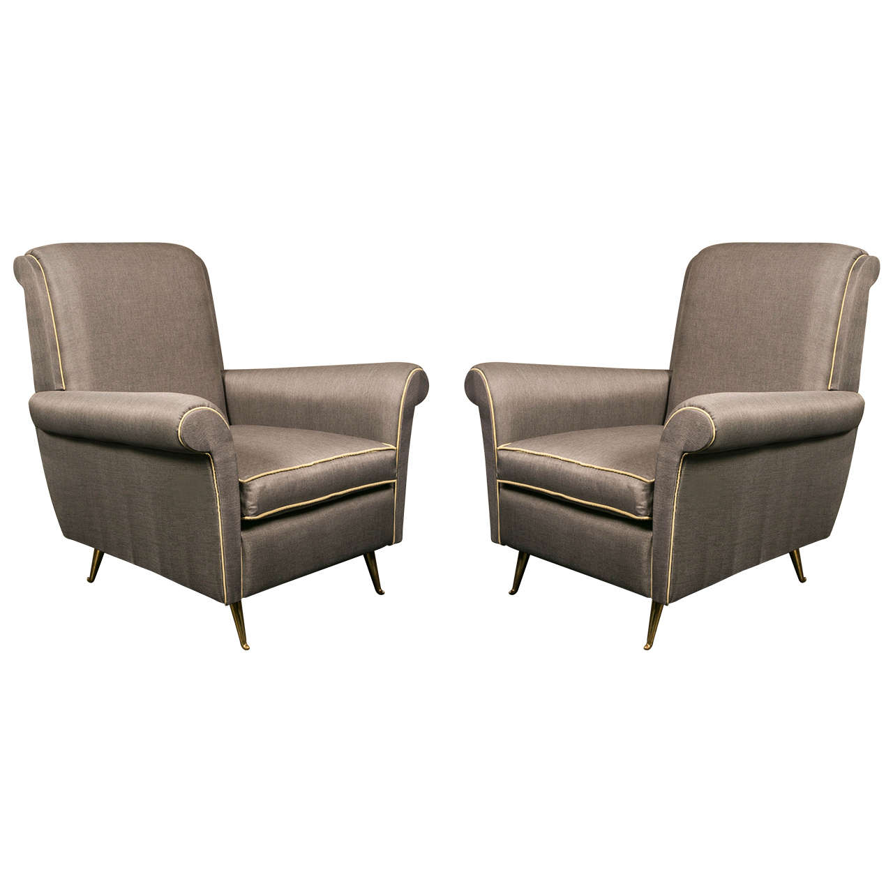 Pair of 1950 Italian Armchairs For Sale