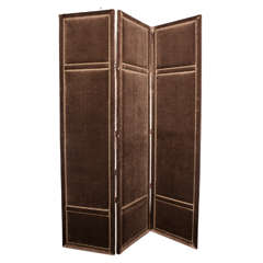 Custom Three-Panel Folding Velvet Screen