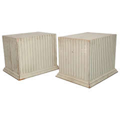 Antique 20th Century French Pair of Wood Pedestals