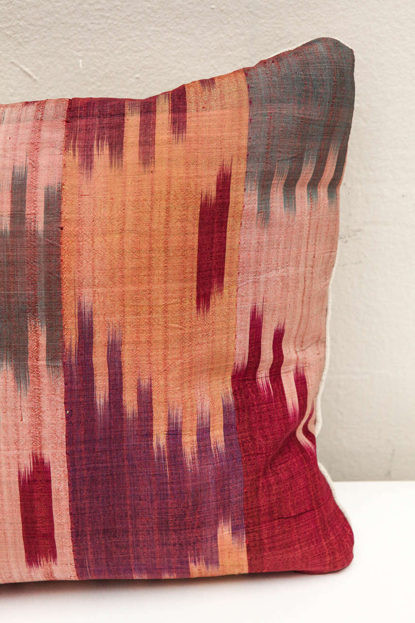 Vintage Silk Ikat Pillows at 1stdibs