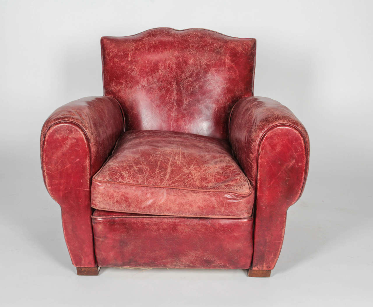 Art Deco Leather Mustache-back Club Chairs 2