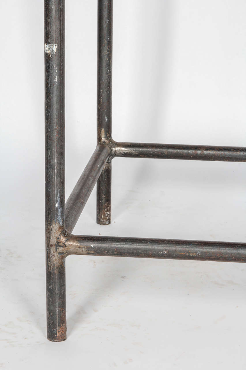 industrial iron console table