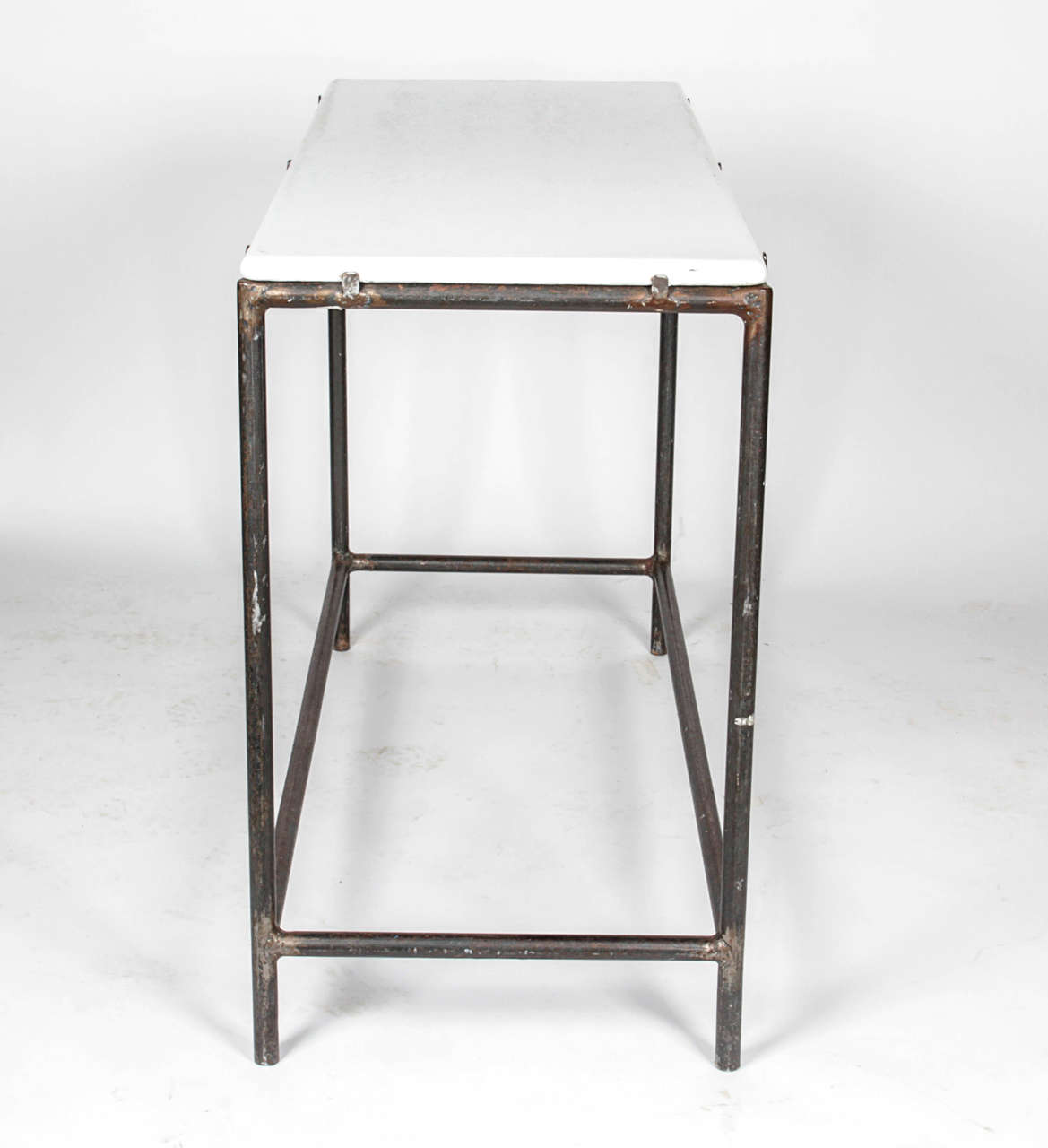 Unknown Industrial Cast Iron Console Table For Sale