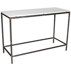 Industrial Cast Iron Console Table 8