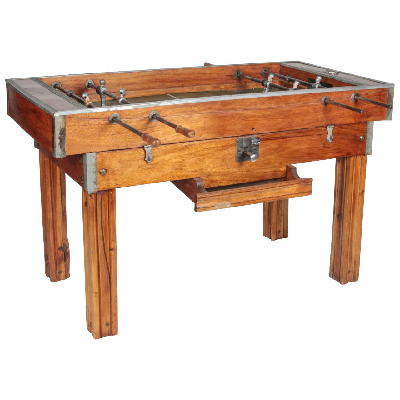 1950s Bilhares Triunfo Two-Person, Coin-Operated Foosball Table For Sale