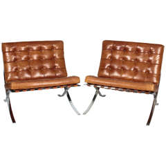 Vintage Original Barcelona Chairs by Mies van der Rohe for Knoll