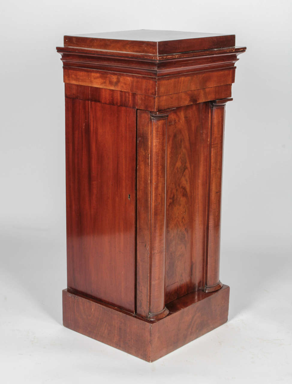 Pair of Mahogany Pedestal Cabinets For Sale 1