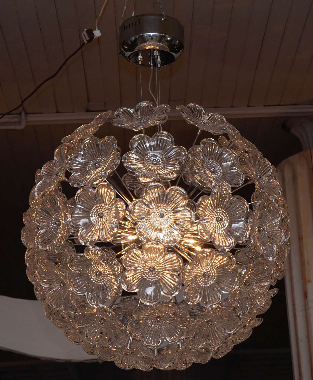 Large Murano Floral Chandelier 4