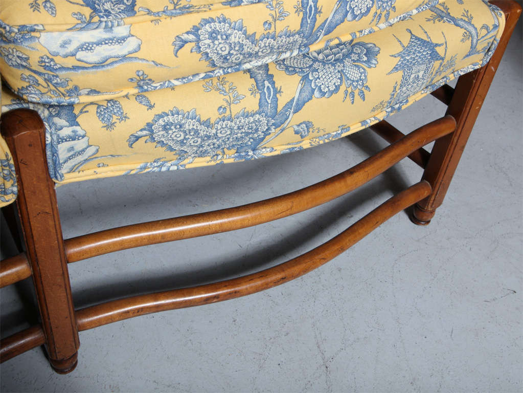 Charming French Toile Settee 4
