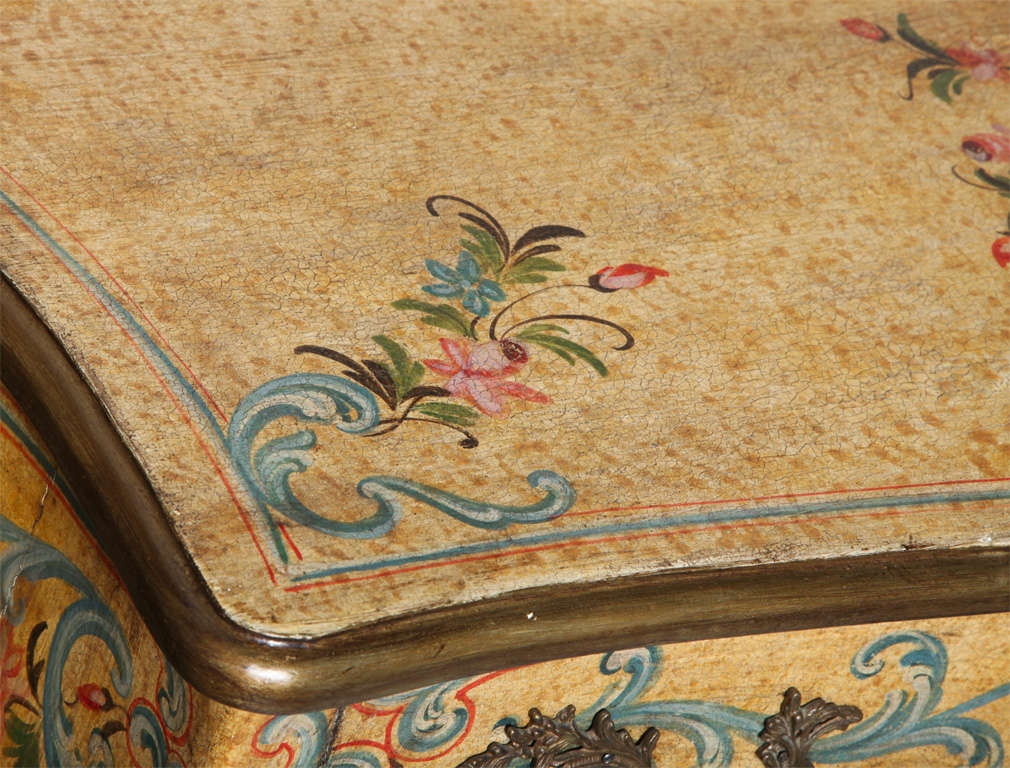 Pair of Italian Painted Bombay Commodes 2