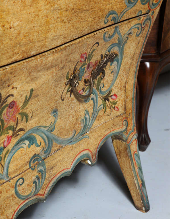 Pair of Italian Painted Bombay Commodes 5