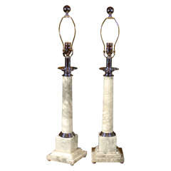 Marble Column Lamps