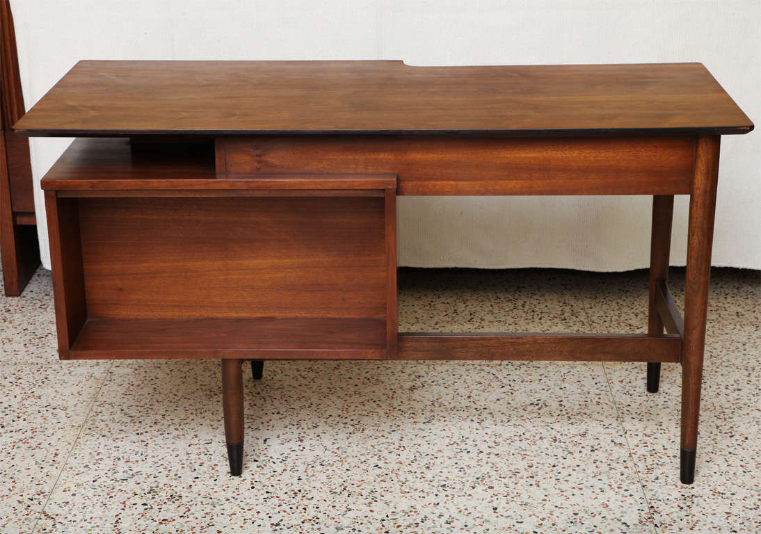 mid century floating top desk