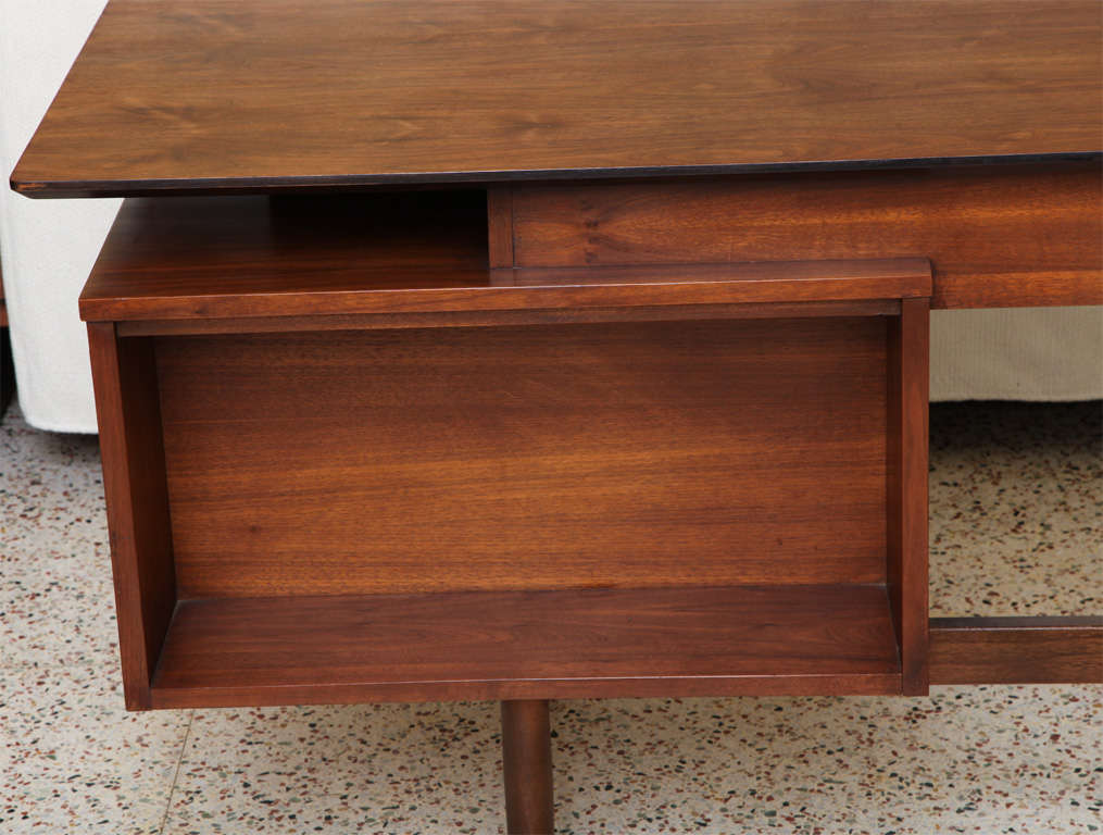 mid century floating desk