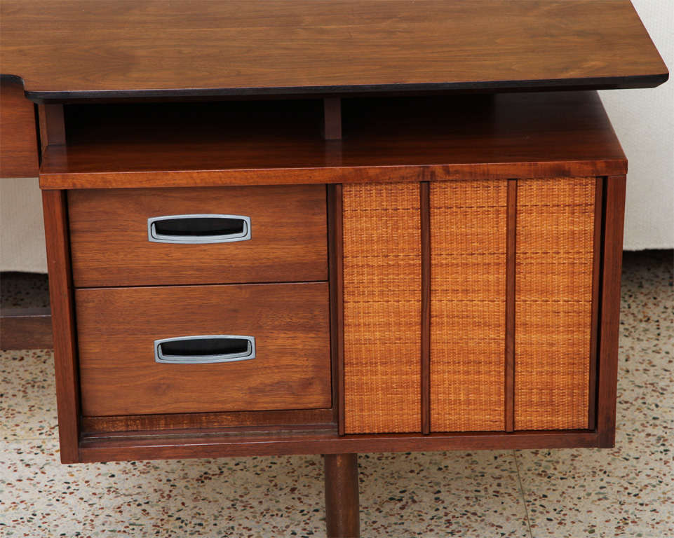 mid century walnut desk