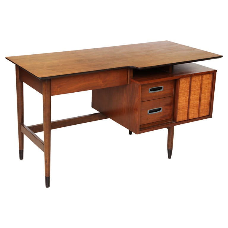 Smart Hooker Mid Century Walnut Floating Top Desk