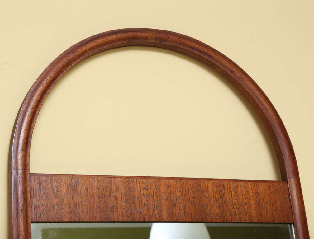 American PAIR Architectural Mahogany Arch Top Pier Mirrors