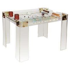 Exceptional Elegant Lucite Games Table