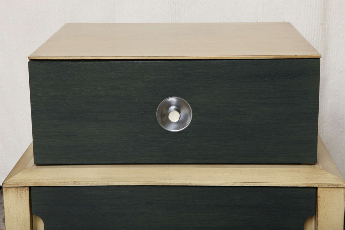 Spectacular Pair Architectural Mid Century Nightstands at 1stdibs