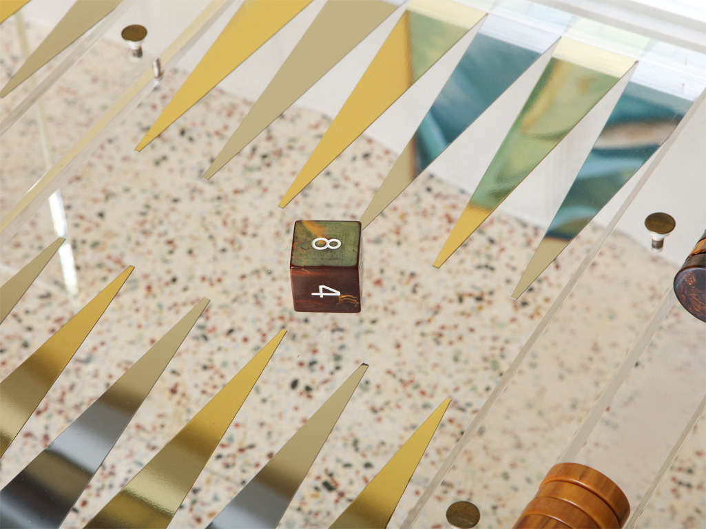 Exceptional Elegant Lucite Games Table at 1stDibs