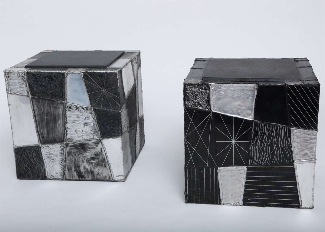 American Paul Evans Argente Cube Tables