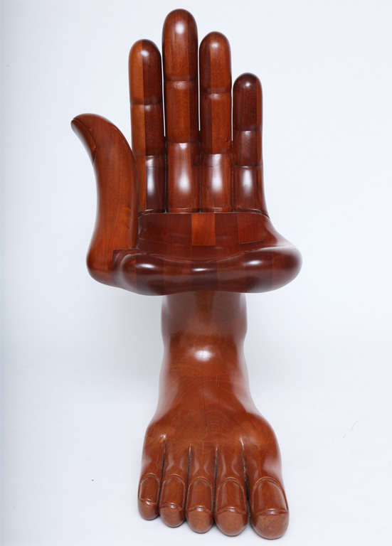 Pedro Friedeberg Hand and Foot Chair
Carved Mexican Mahogany
Branded Mark
