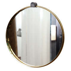 Elegant Italian  Round Brass Mirror