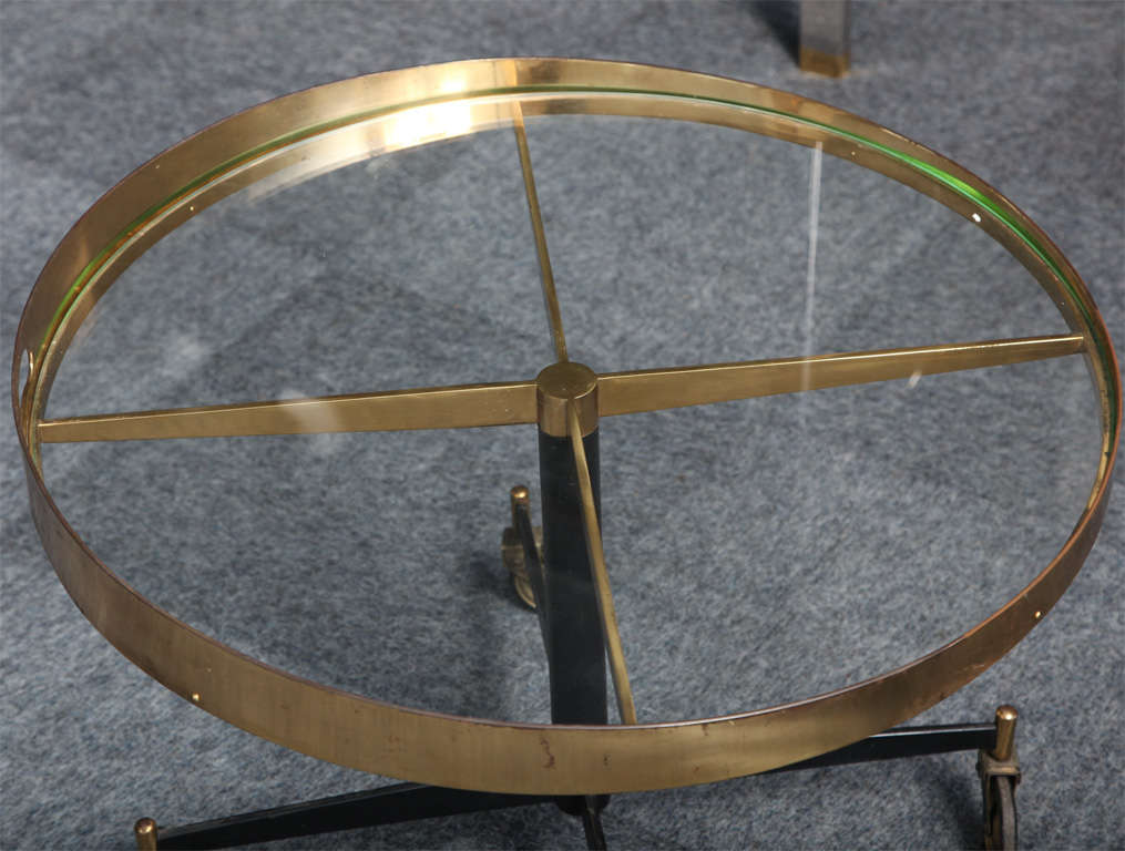Italian Exceptionally Designed Round Gueridon/Cocktail Table
