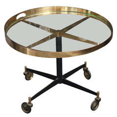 Retro Exceptionally Designed Round Gueridon/Cocktail Table